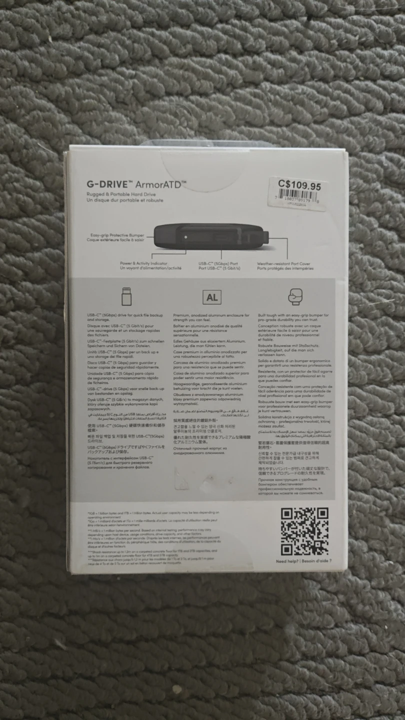 New SanDisk G-DRIVE ArmorATD 1TB External Hard Drive - photo 2