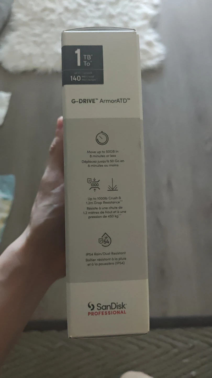 New SanDisk G-DRIVE ArmorATD 1TB External Hard Drive - photo 4