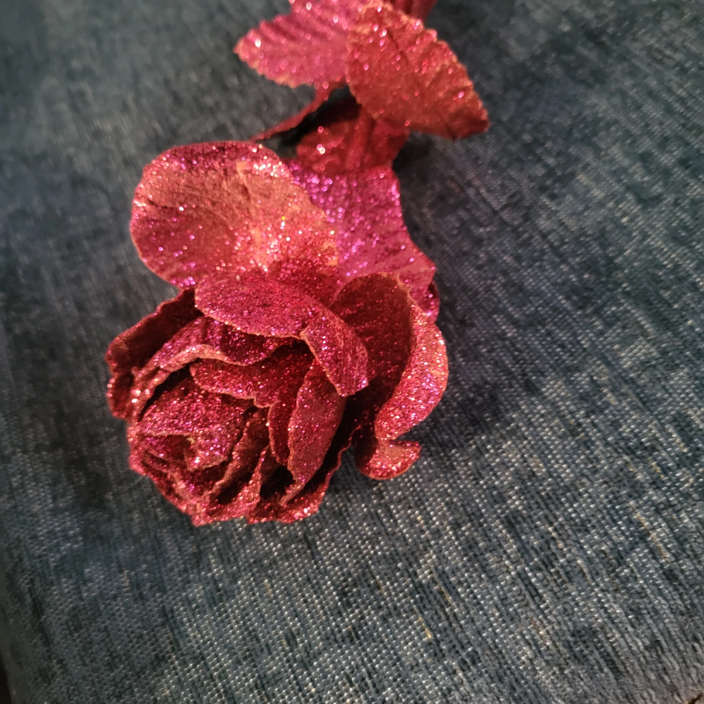 Glitter Rose Decoration