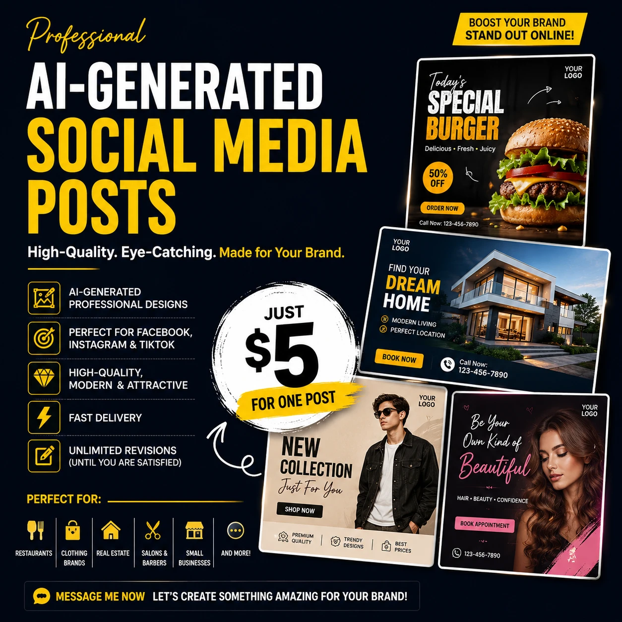 AI-Generated Social Media Posts Service