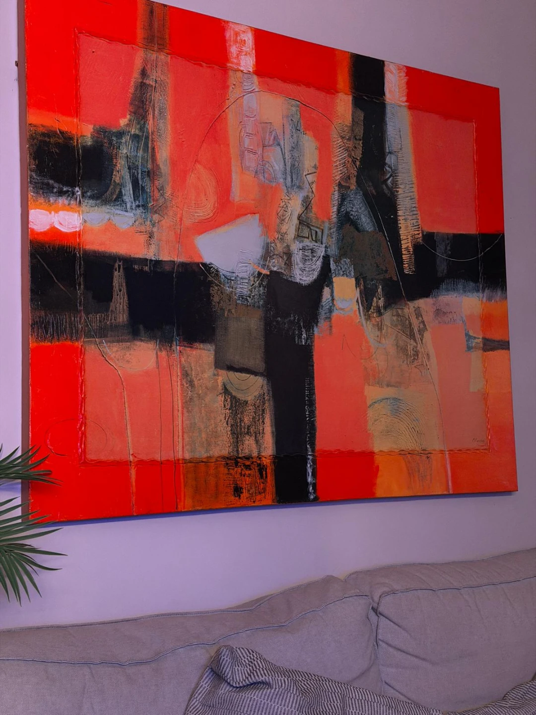 Large Abstract Canvas Wall Art - photo 2