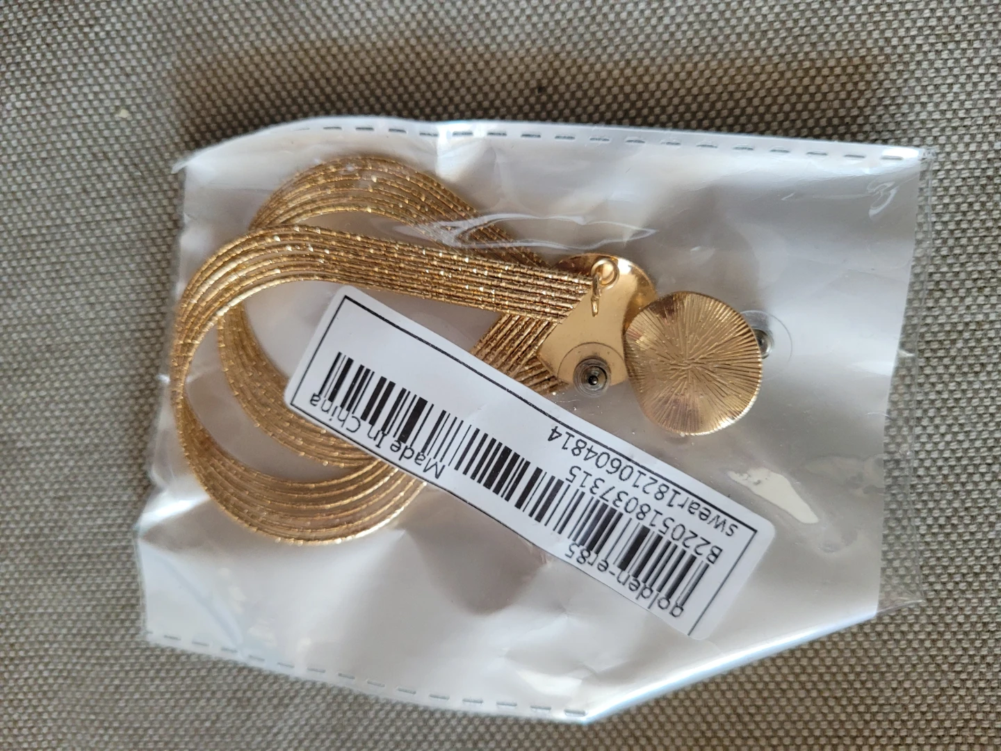 Gold-tone layered hoop clip-on earrings