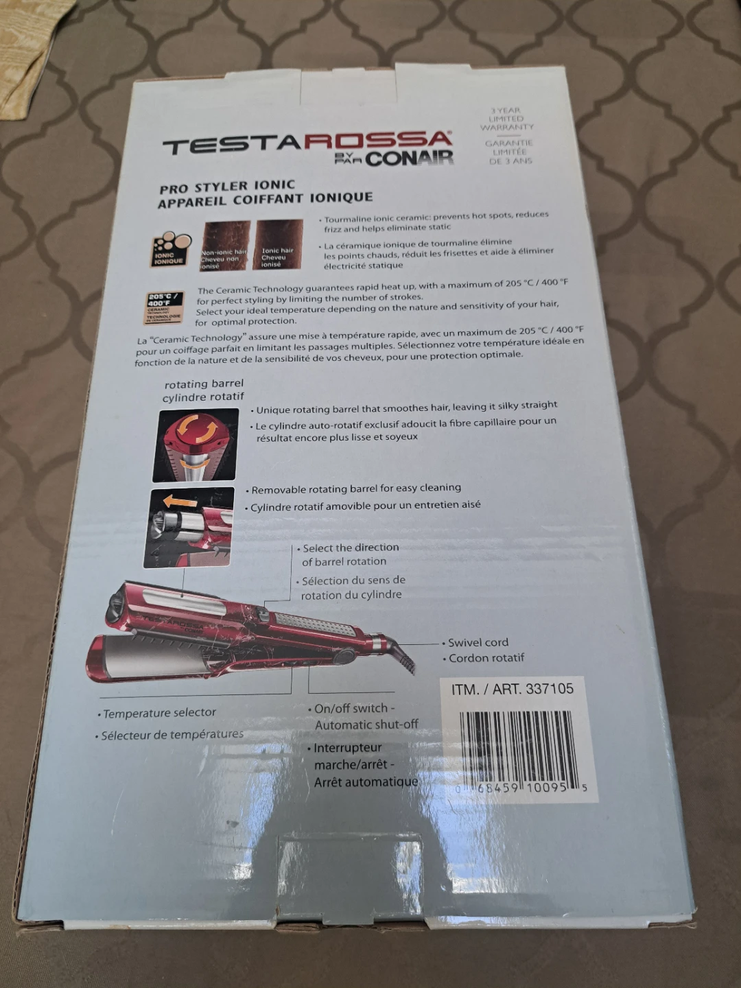 Conair Testarossa Pro Styler Ionic Hair Appliance - photo 2