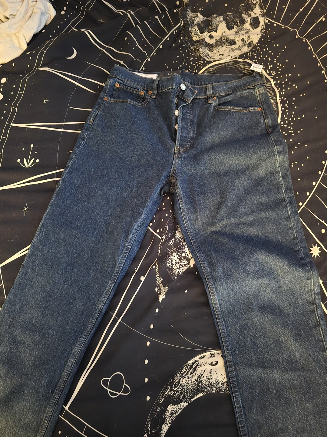GAP Men's Dark Wash Button Fly Jeans - photo 4