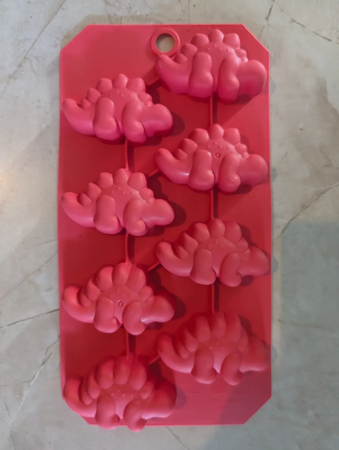 Red Dinosaur Silicone Ice Cube Tray / Chocolate Mold