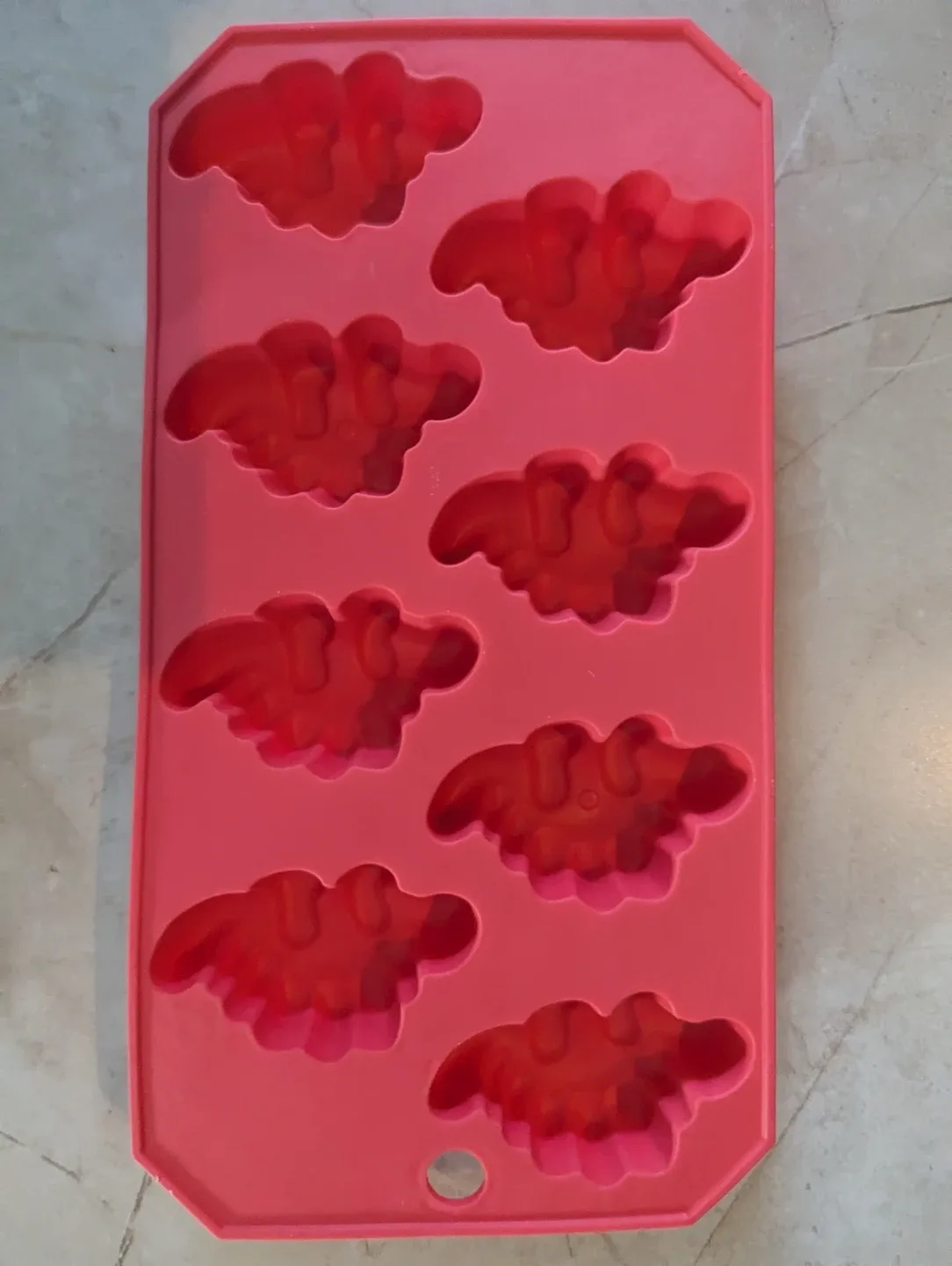 Red Dinosaur Silicone Ice Cube Tray / Chocolate Mold - photo 2