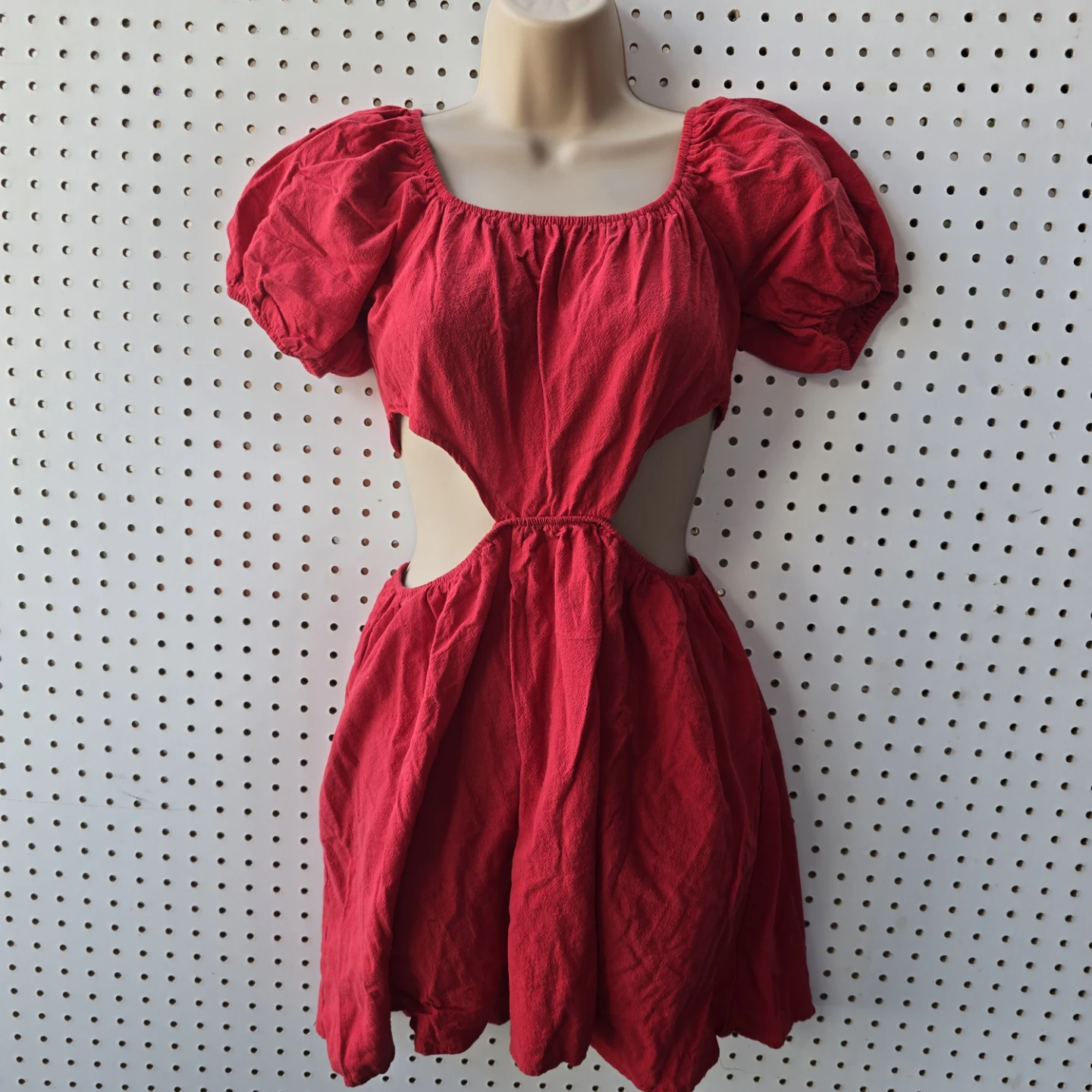 Red Cutout Mini Dress