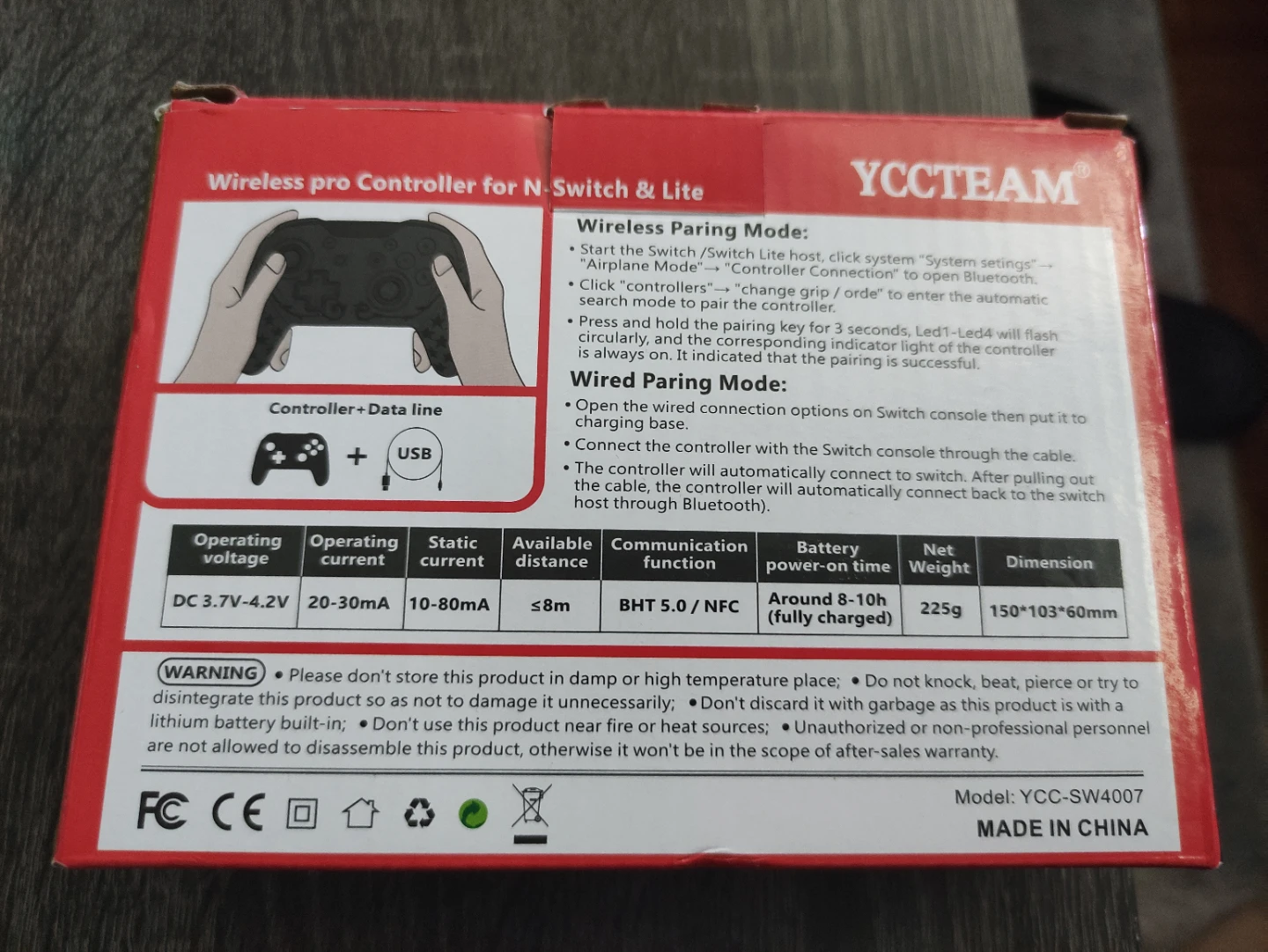Ycctech Wireless Pro Controller for N-Switch & Lite - photo 3