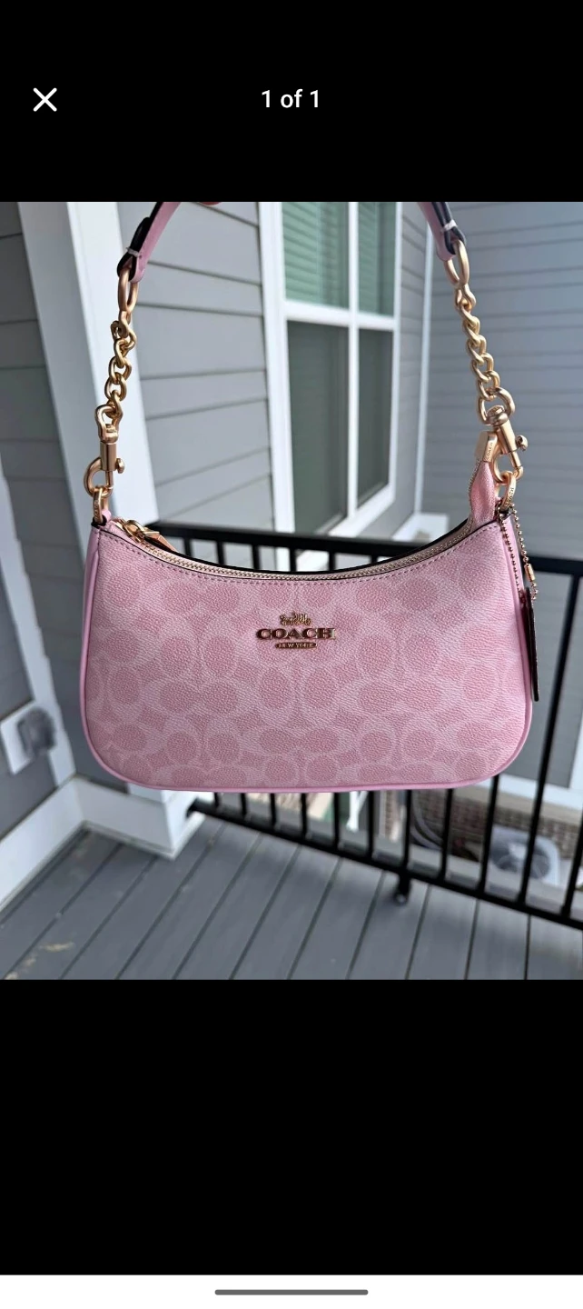 Coach Pink Signature Shoulder Bag