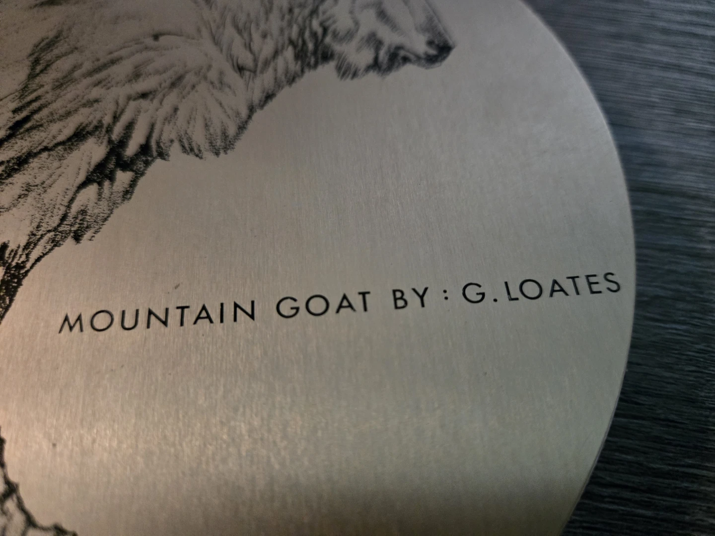 Martin Glen Loates * Etched * Mountain Goat * Wall Hanging - photo 2
