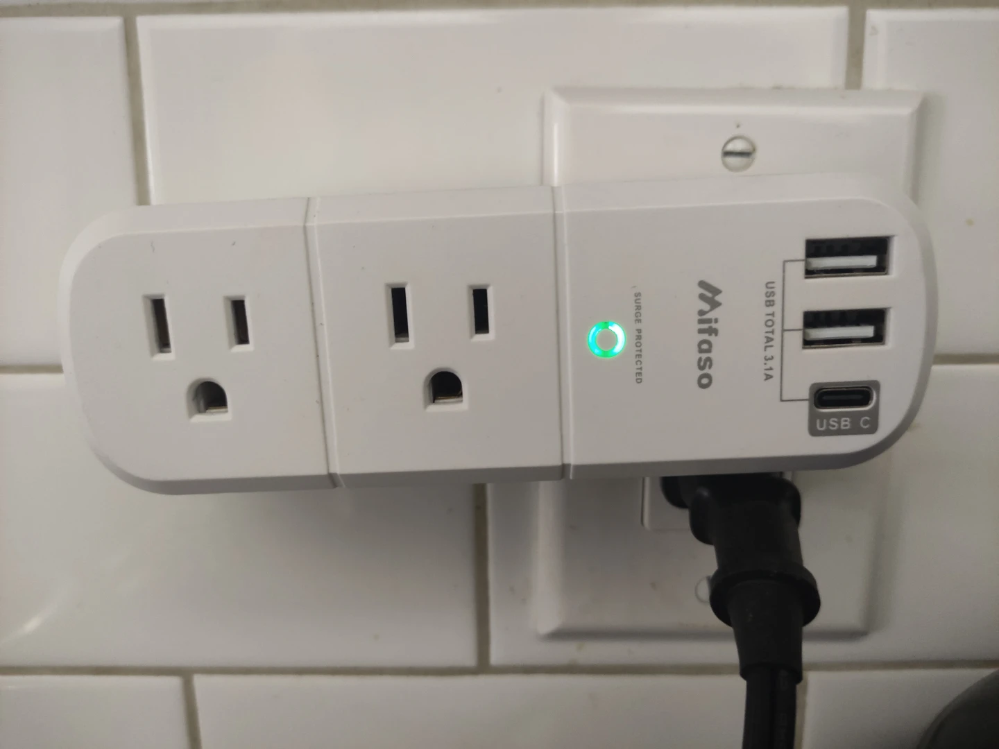 PD20W USB Outlet Extender Surge Protector - 6 AC - photo 2