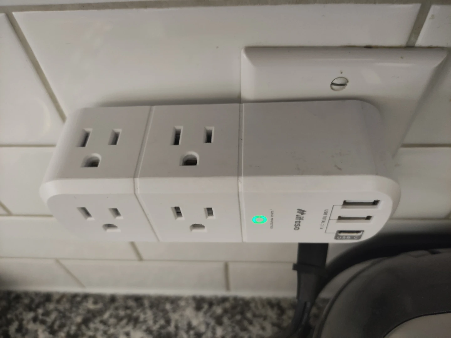 PD20W USB Outlet Extender Surge Protector - 6 AC - photo 3
