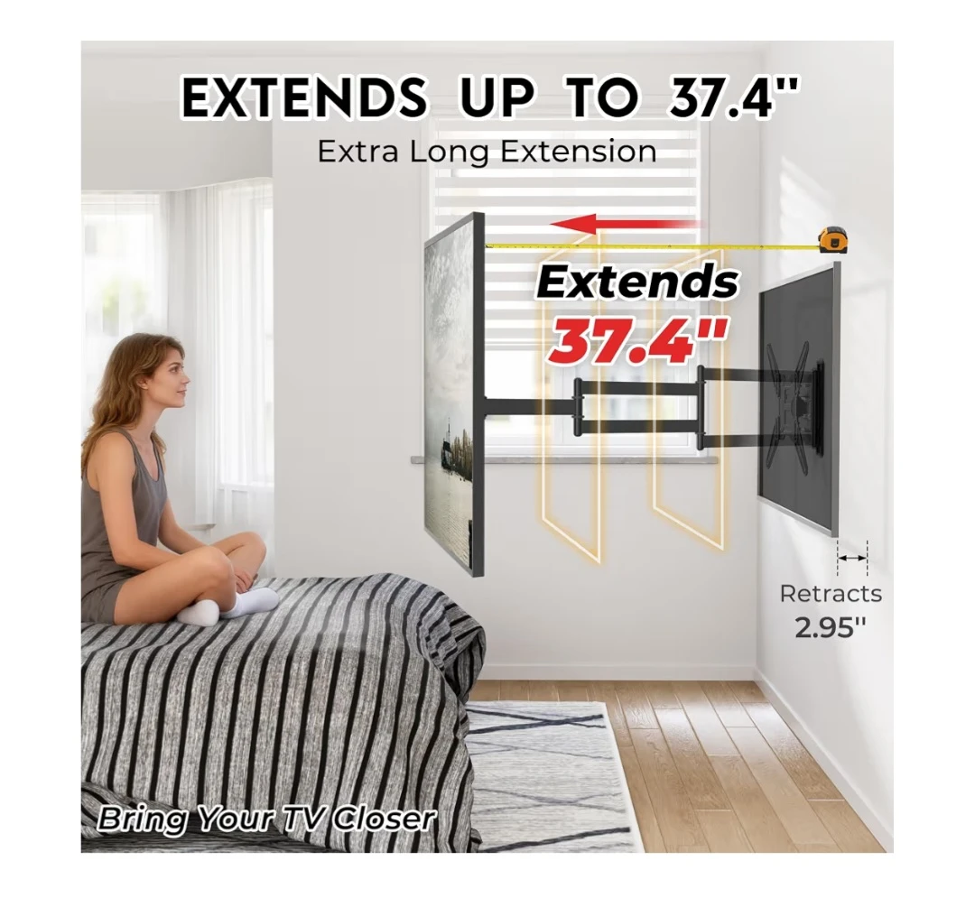 TV Wall Mount.  26-65" TVs. 37.4" long extension.  NIB. - photo 4