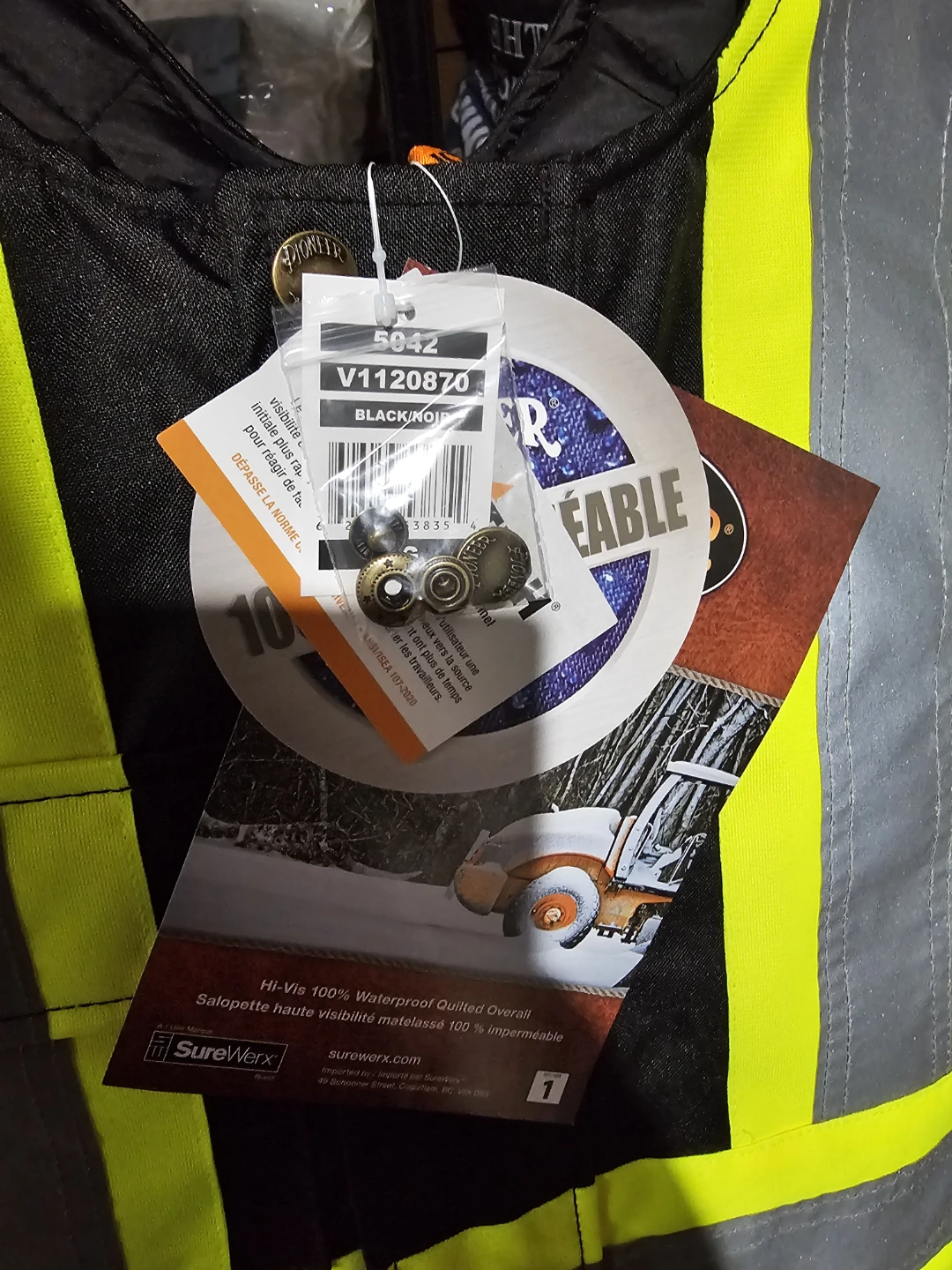 SureWerx Hi-Vis Waterproof Quilted Overall - photo 3
