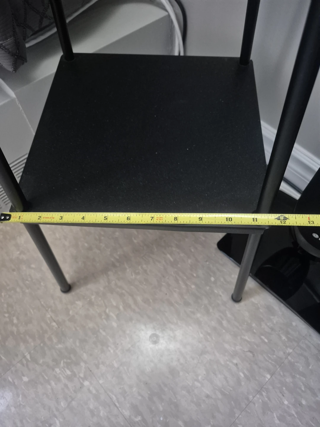 Tall black floor lamp with shelves - photo 4