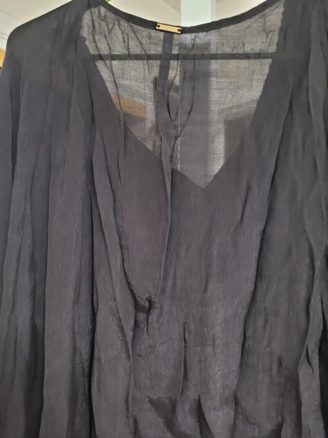 Black Embellished V-Neck Tunic Top - photo 4