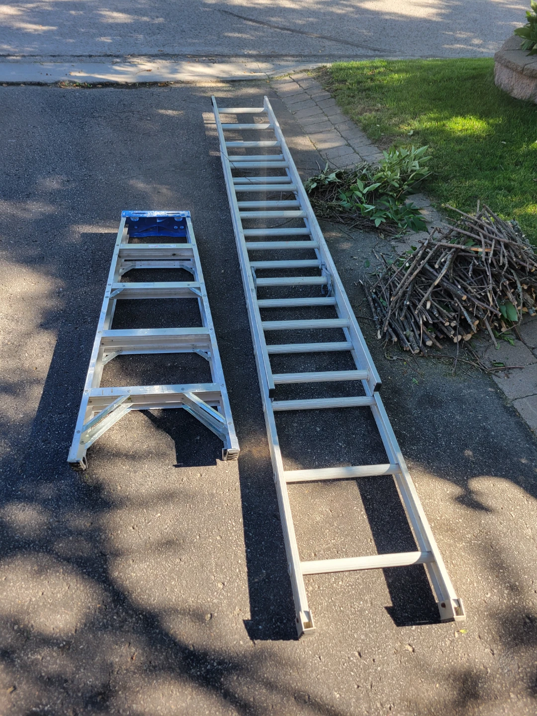 5ft Step and 20ft extendable ladders