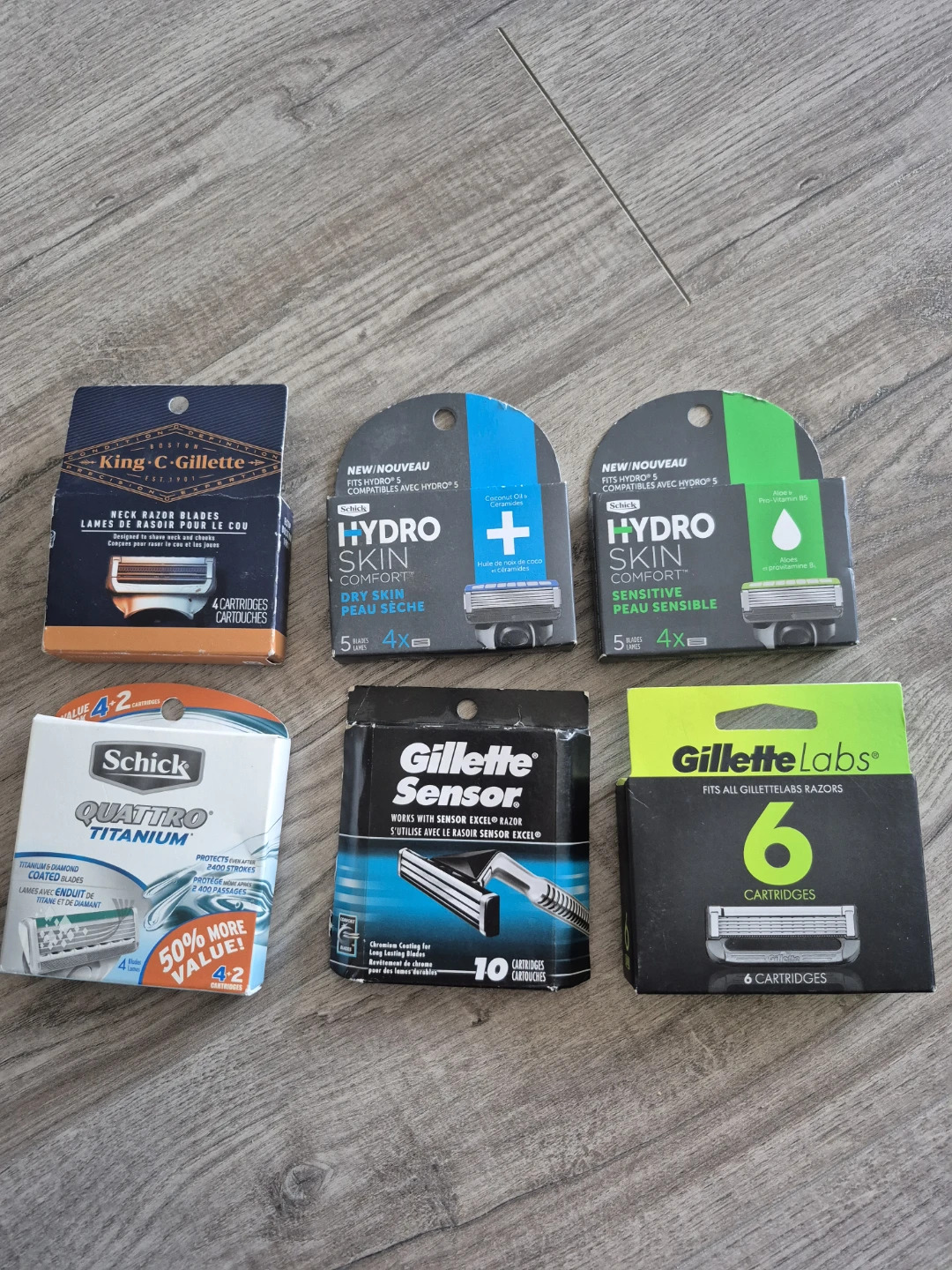 Assorted Gillette, Schick, Dollar Shave Club & Harry's Razor