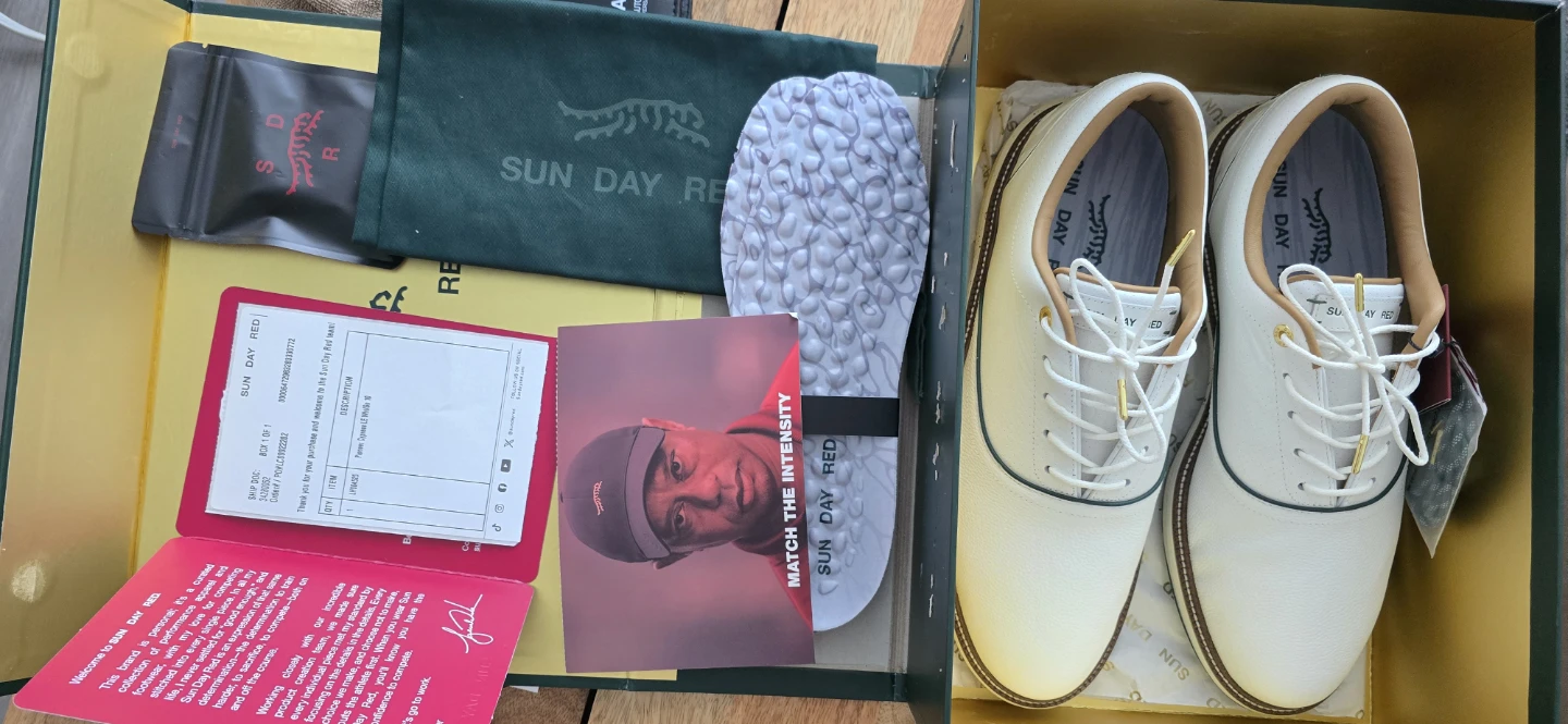 Sun Day Red Golf Shoes Pioneer Cypress LE White/Green