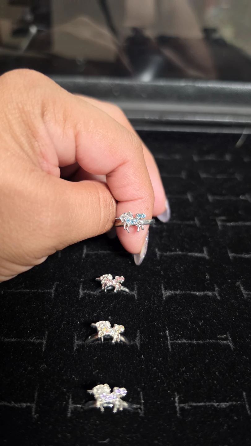Set of 5 Adjustable unicorn Rings for children (481) - photo 2