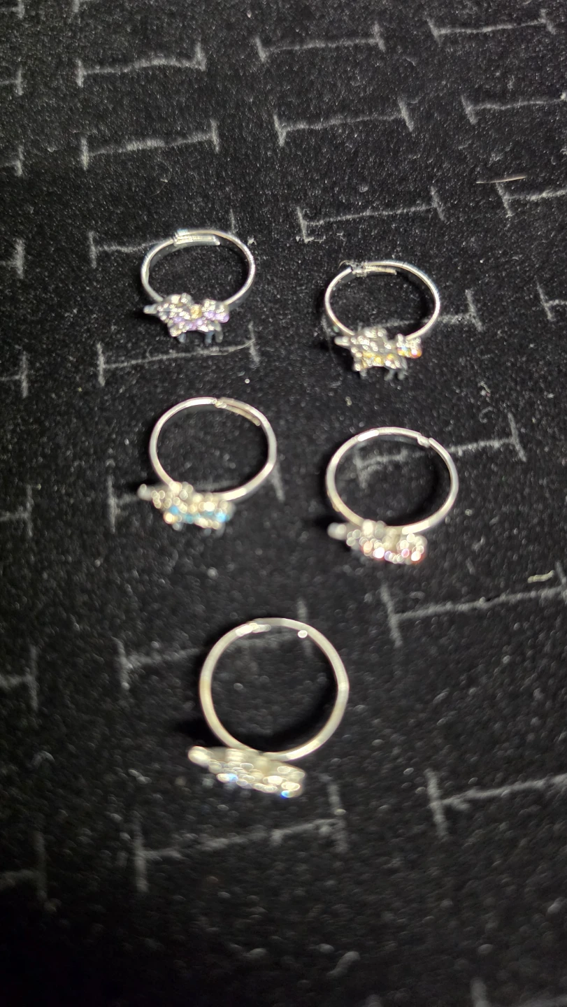 Set of 5 Adjustable unicorn Rings for children (481) - photo 3