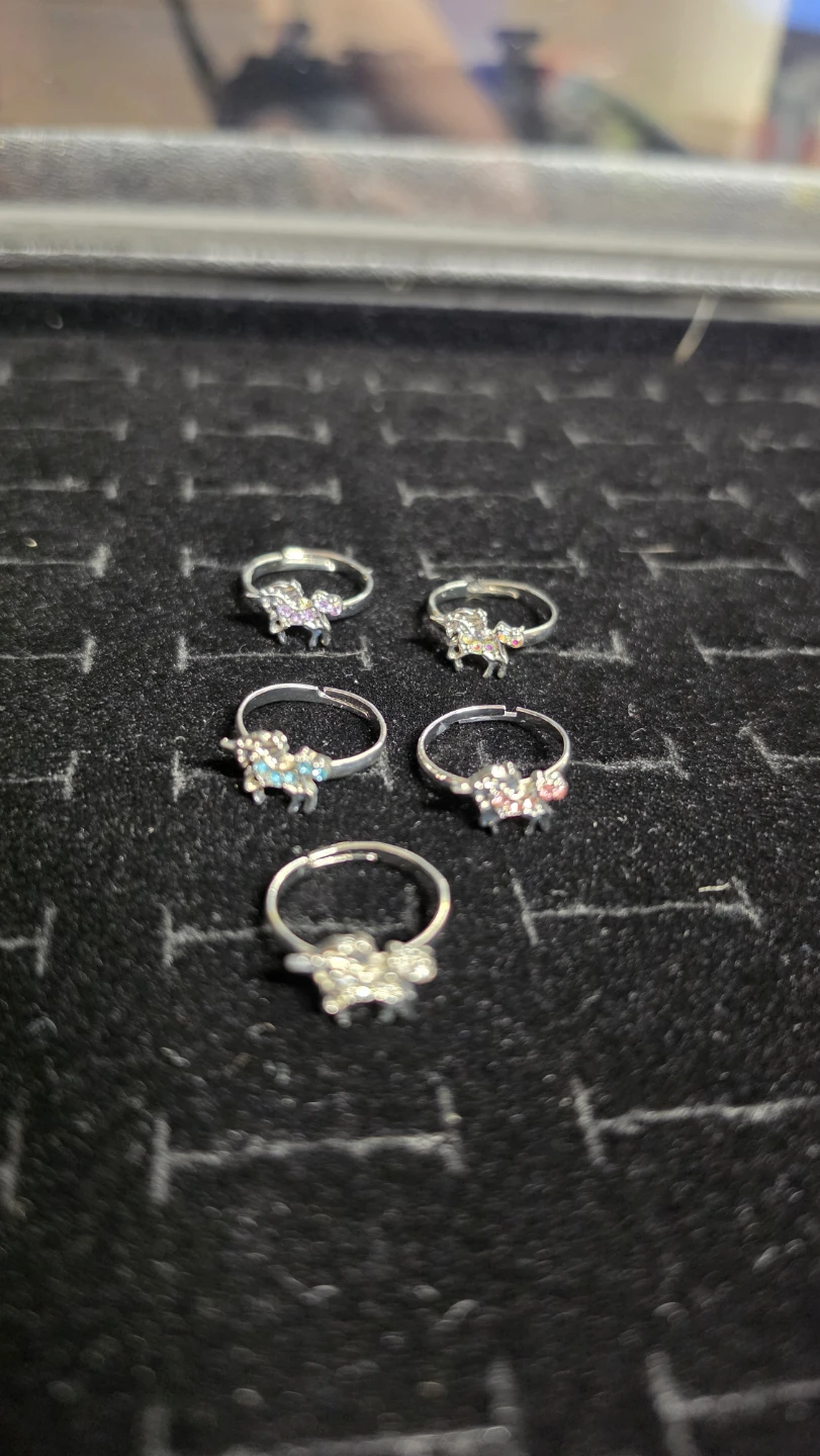 Set of 5 Adjustable unicorn Rings for children (481) - photo 4