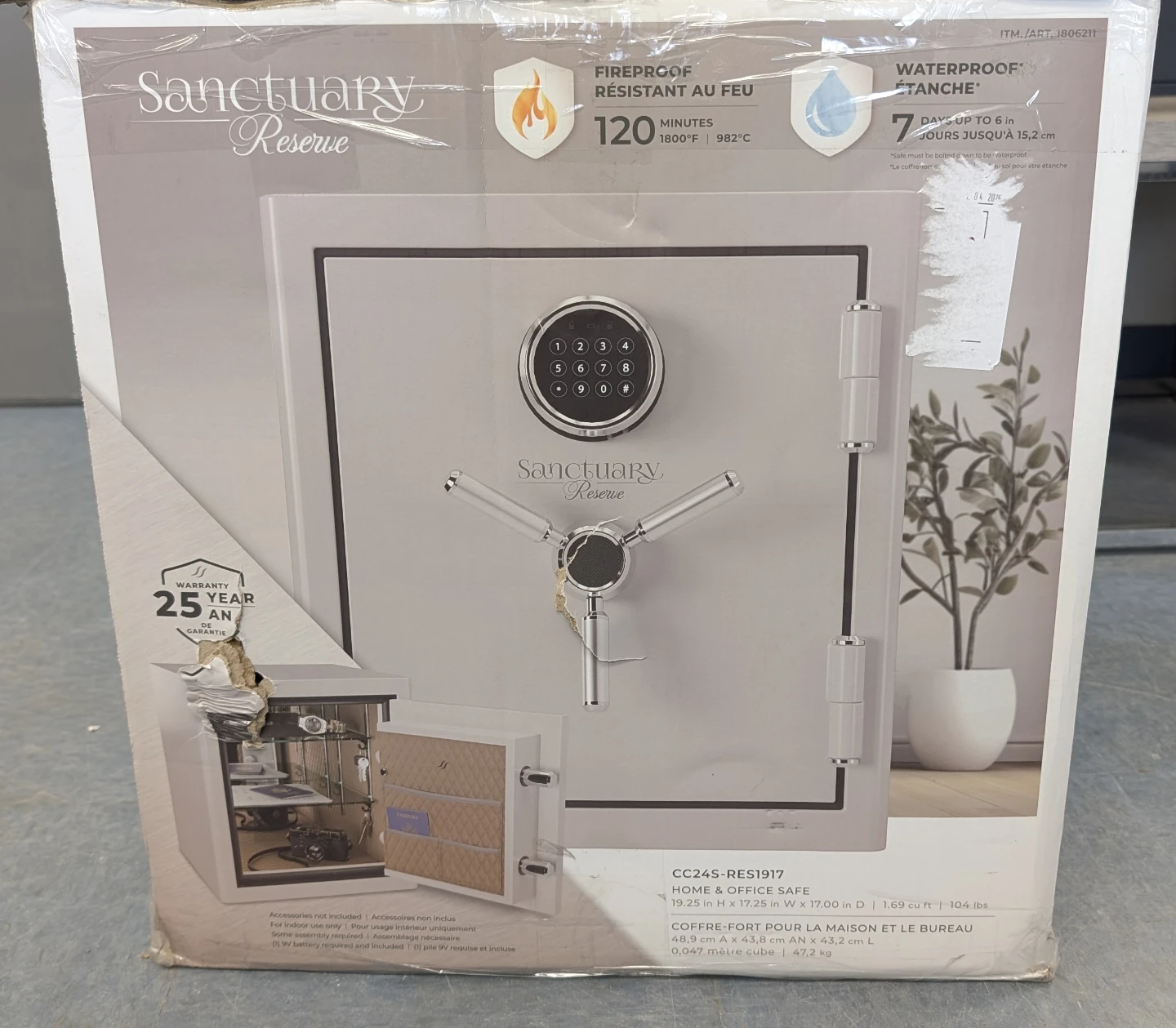 Sanctuary Reserve CC24S-RES1917 Home & Office Safe
