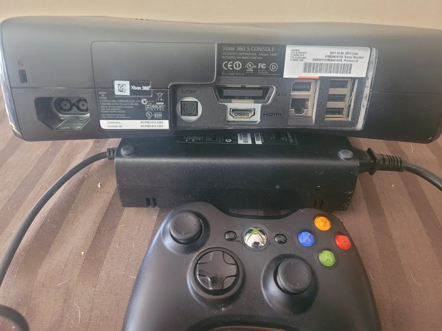 Xbox 360 S Console with Controller and Power Brick - photo 4