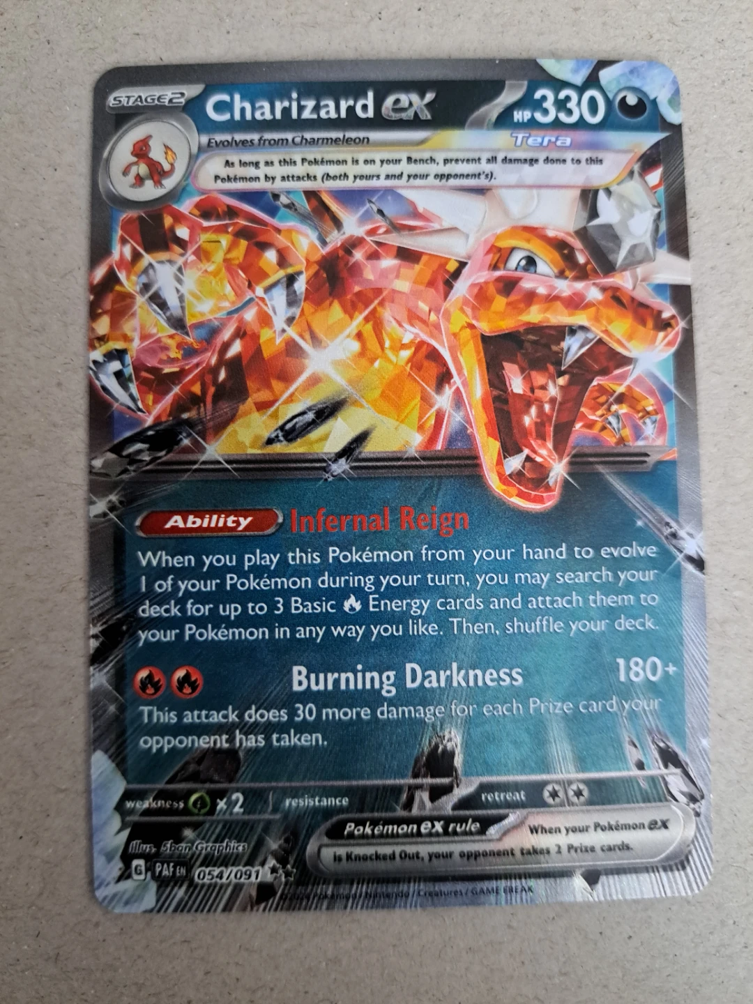 Pokemon Paldean Fates Charizard EX 54