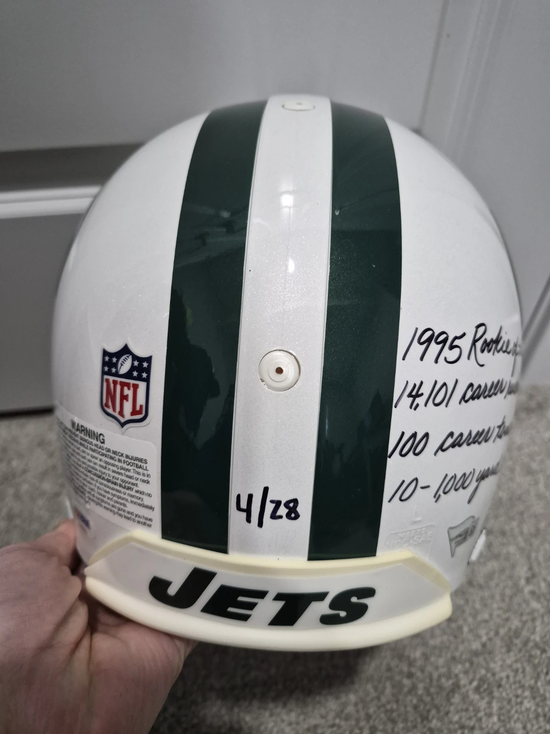Curtis Martin Signed New York Jets Authentic NFL Helmet - photo 4