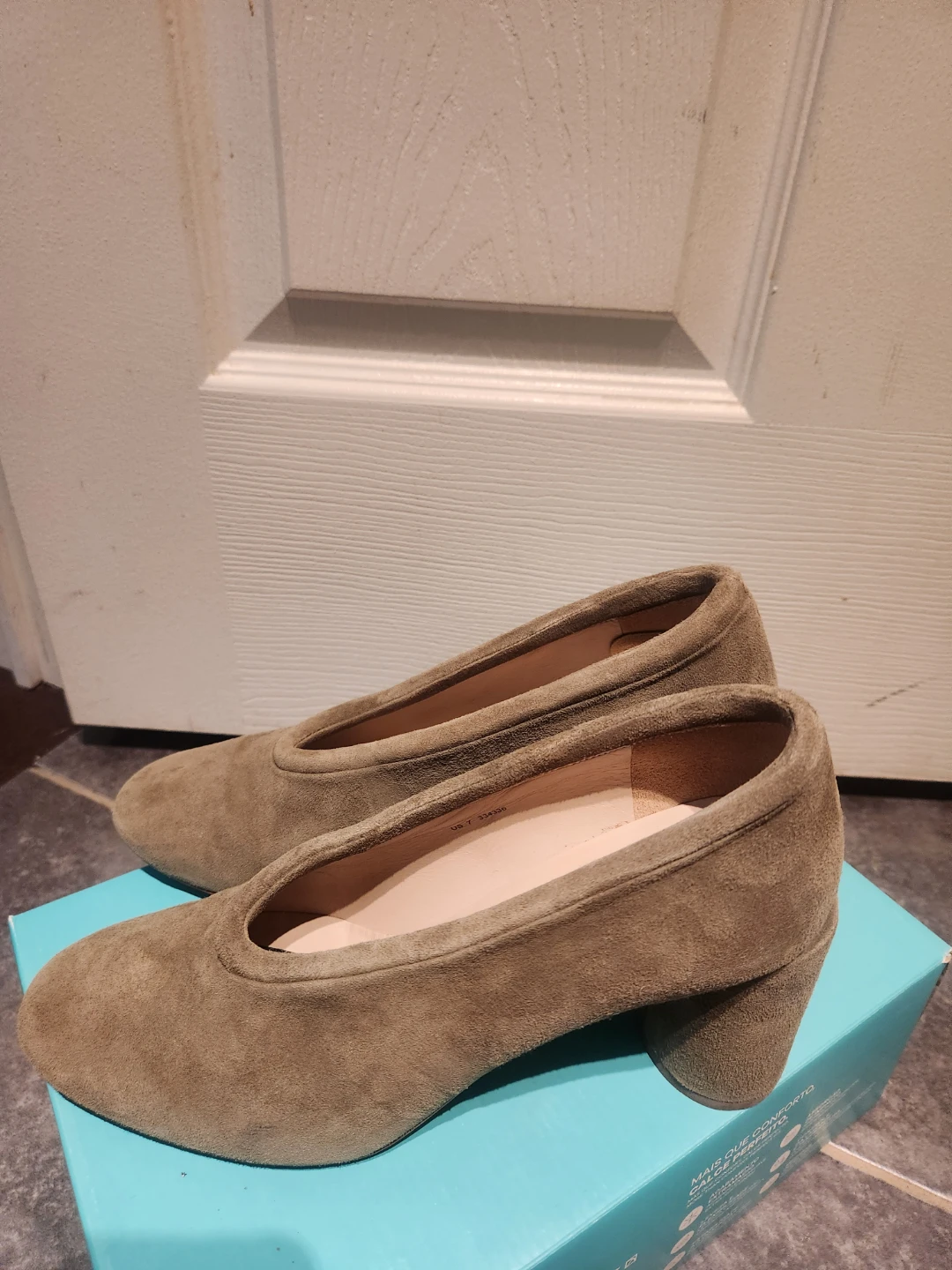 COS Suede Block Heel Shoes - Size 38 - photo 3