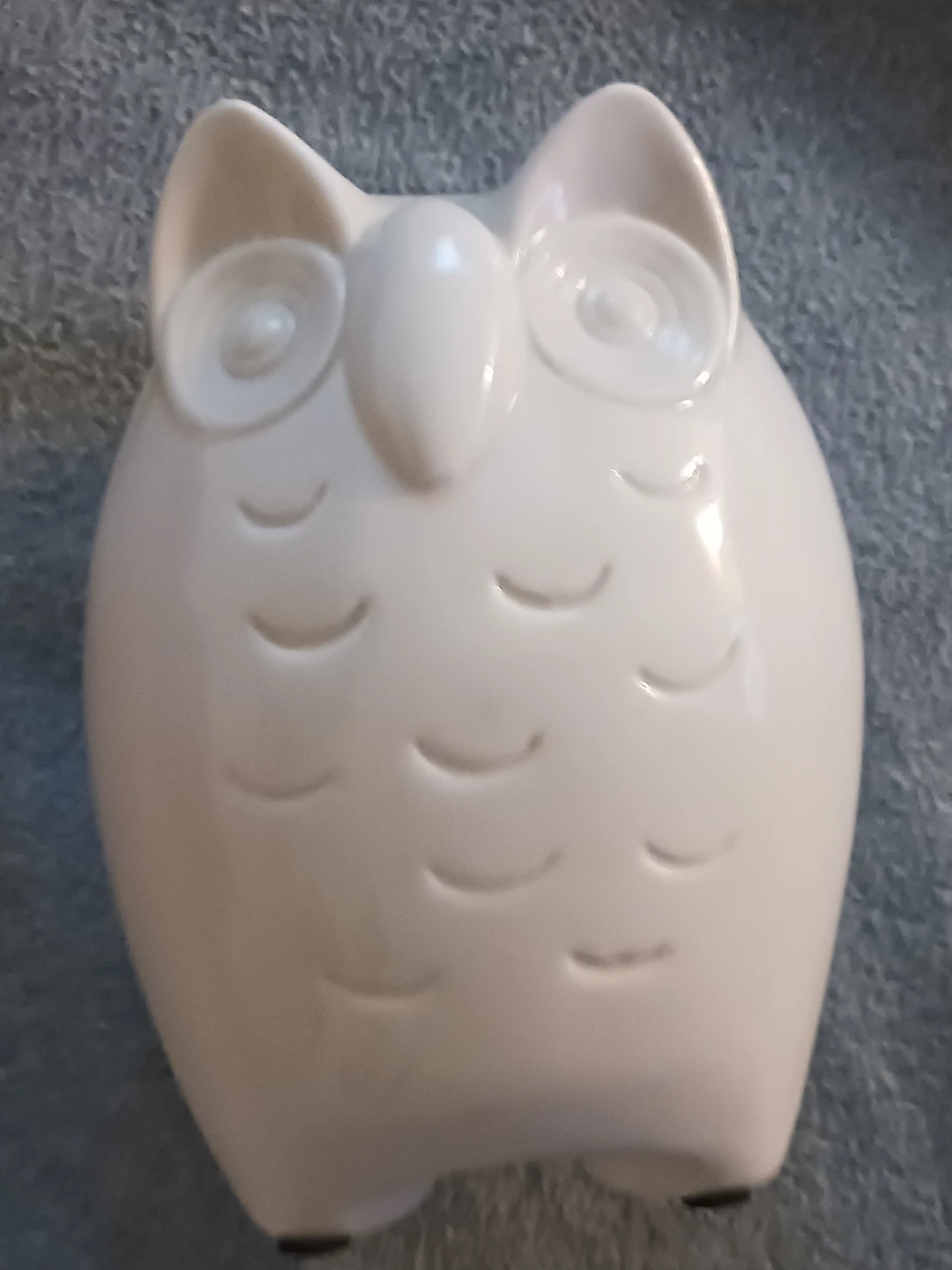 White Ceramic Owl Figurine