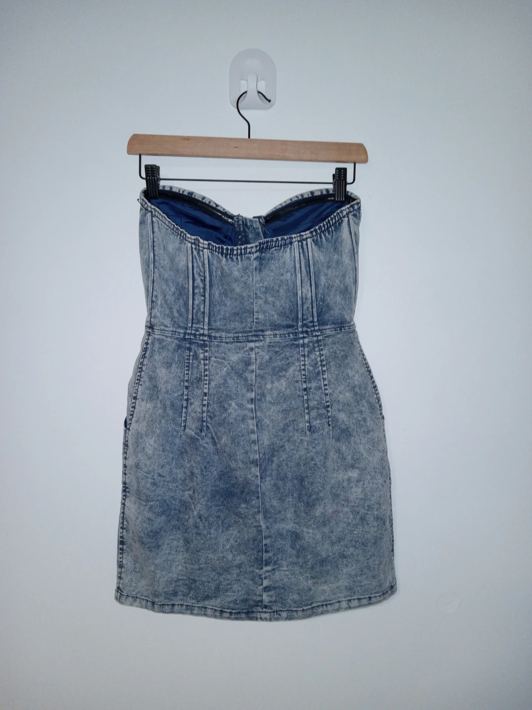Denim Strapless Dress - photo 2