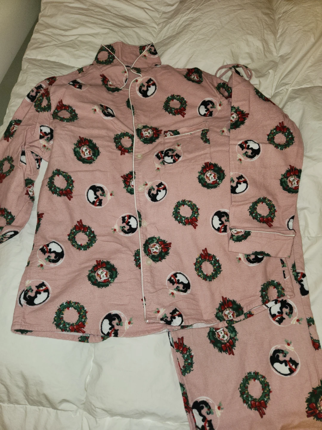 La Vie en Rose Pink Christmas Pajamas L/G - photo 2