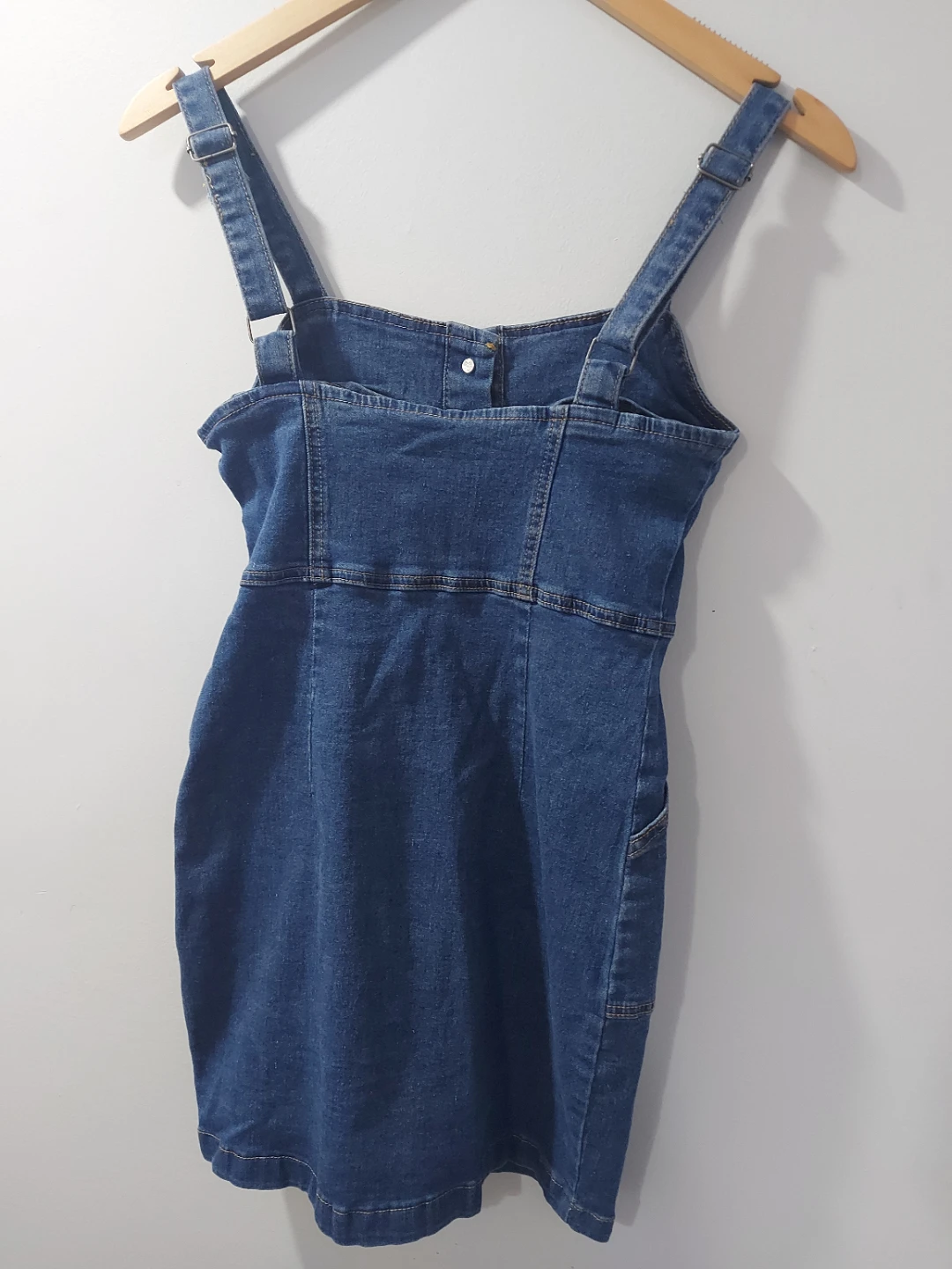 Women's Blue Denim Button-Front Dress size S - photo 2