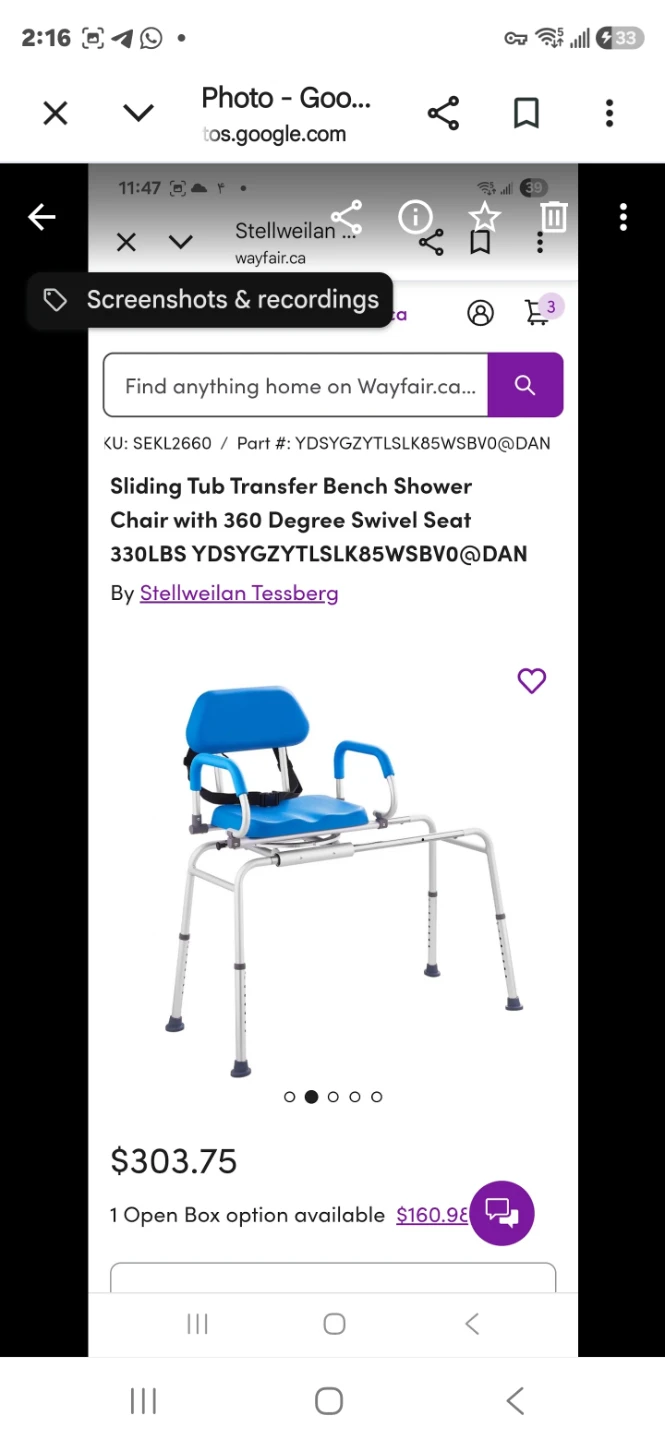 Sliding Tub Transfer Bench Shower Chair - photo 4