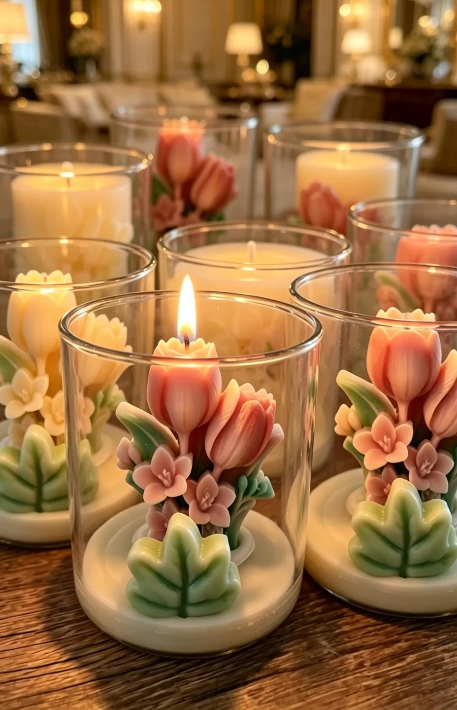 Tulip glass jar candle - photo 2
