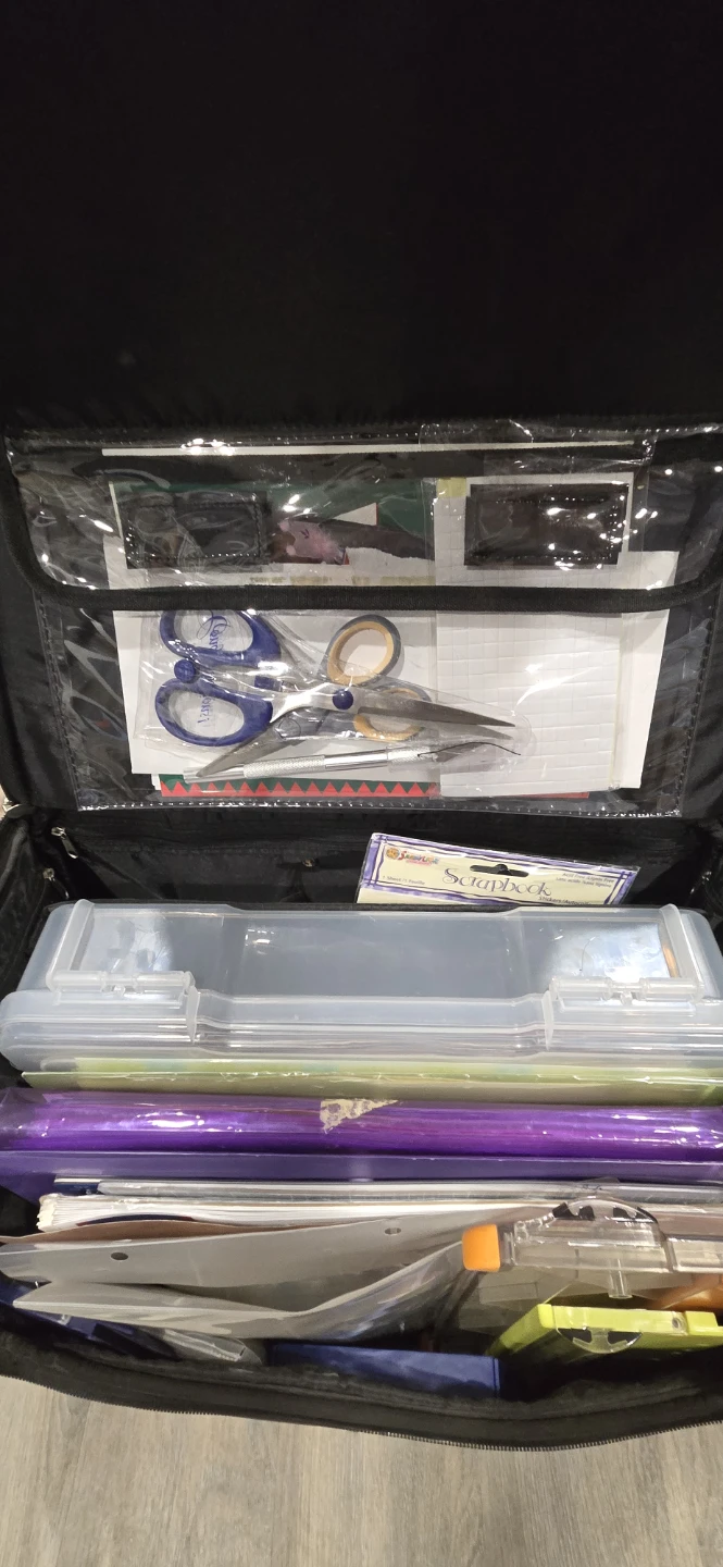 Creative Memories Scrapbook Crafting Rolling Bag & Paper Trimmer - photo 4