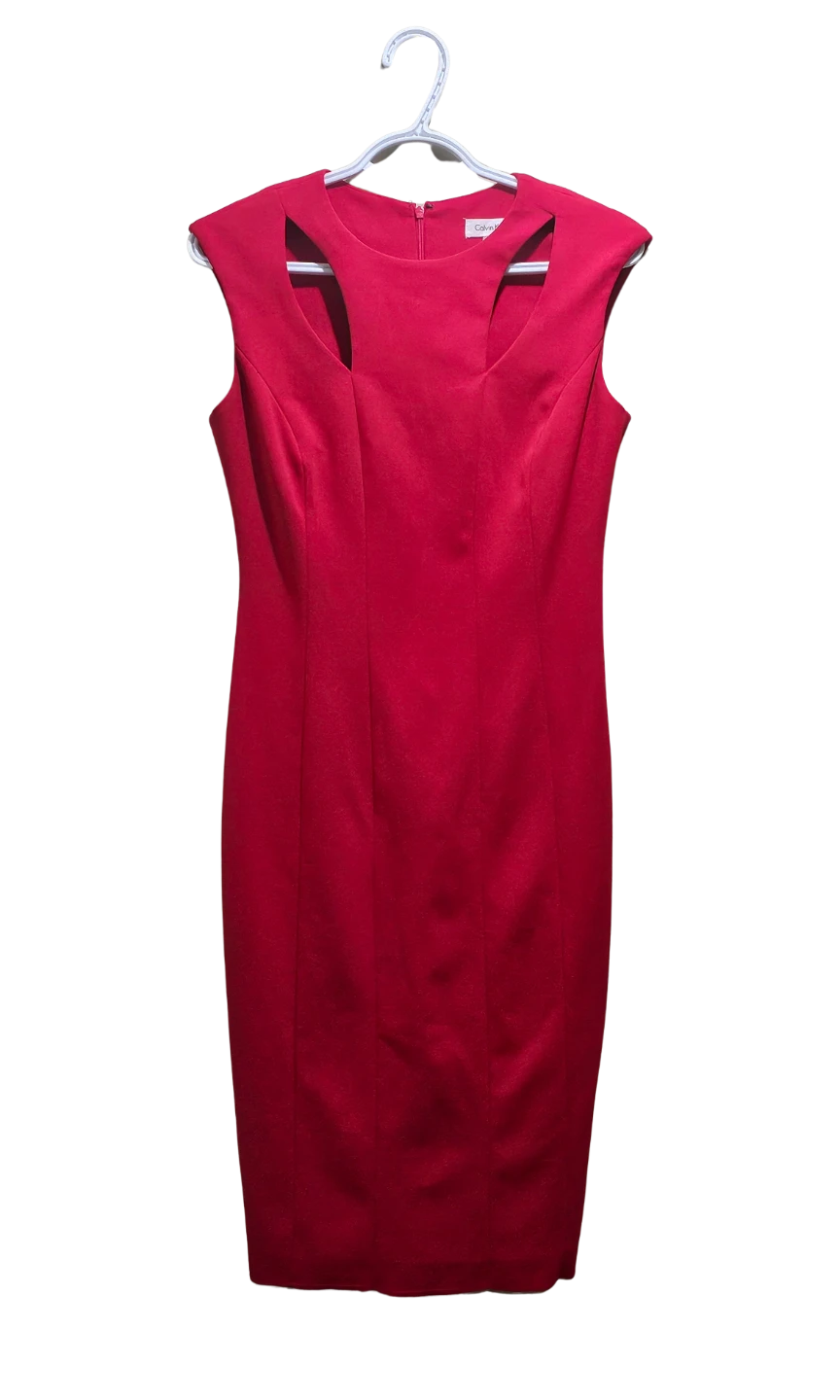 Calvin Klein Red Sheath Dress