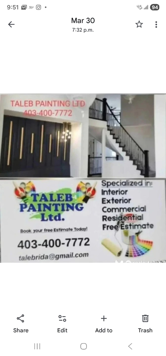 Taleb Painting Ltd. Interior & Exterior Painting Services