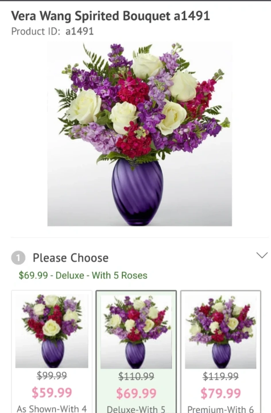 Vera Wang Purple Swirl Glass Vase - photo 2