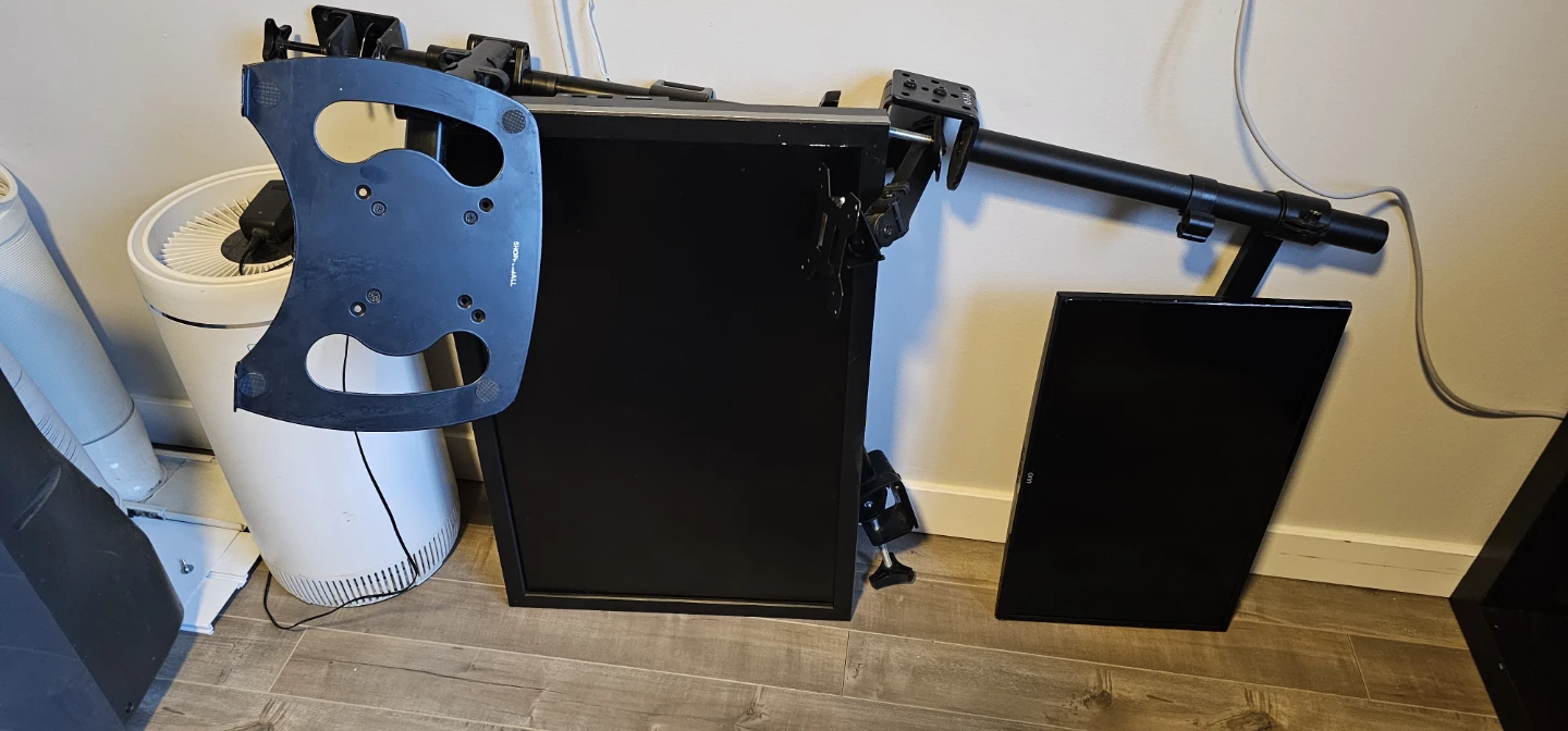 32-in Monitor and 22-in monitor with 3 Adjustable Monitor Stands