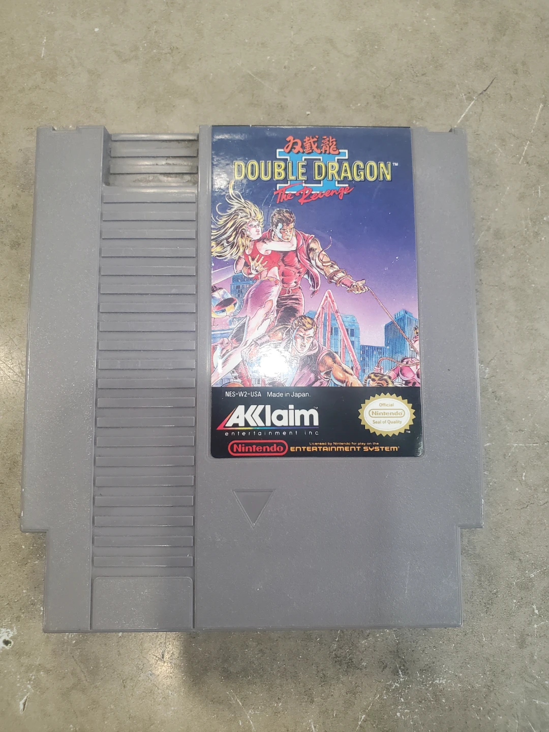 Double Dragon The Revenge Nintendo NES Game Cartridge