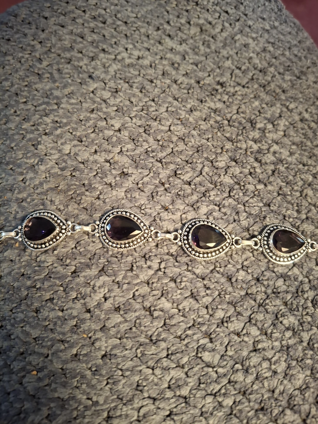 Sterljng Silver Amethyst Bracelet