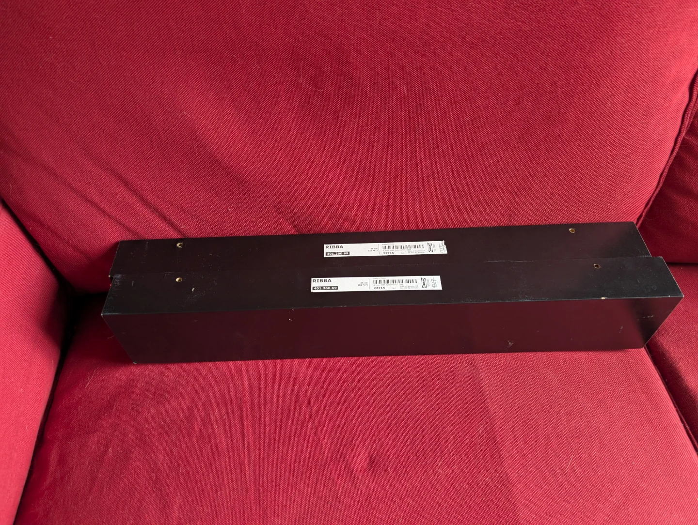 2 Black IKEA Shelves (Ribba) - photo 3