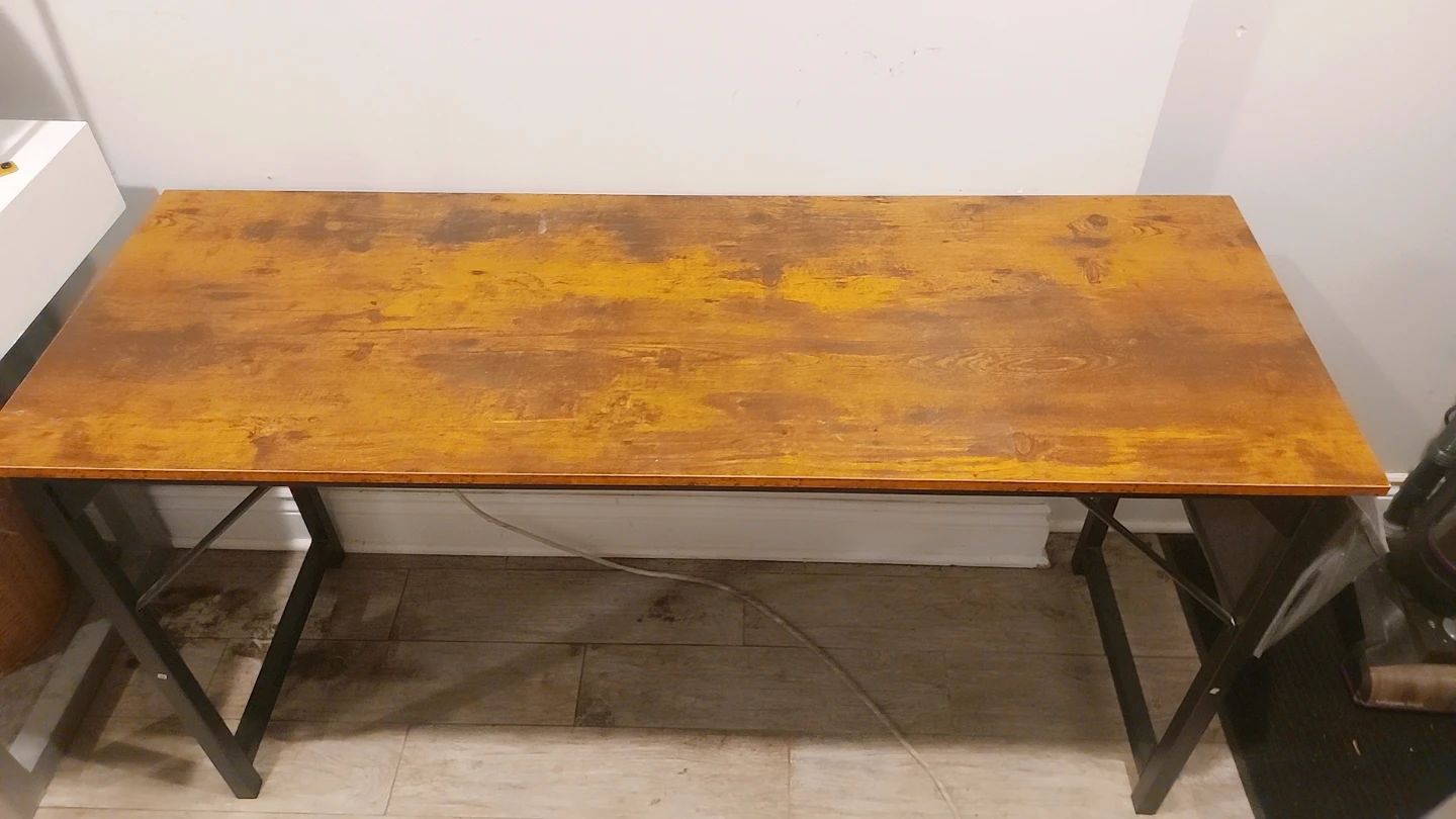 Rustic Wood and Metal Desk