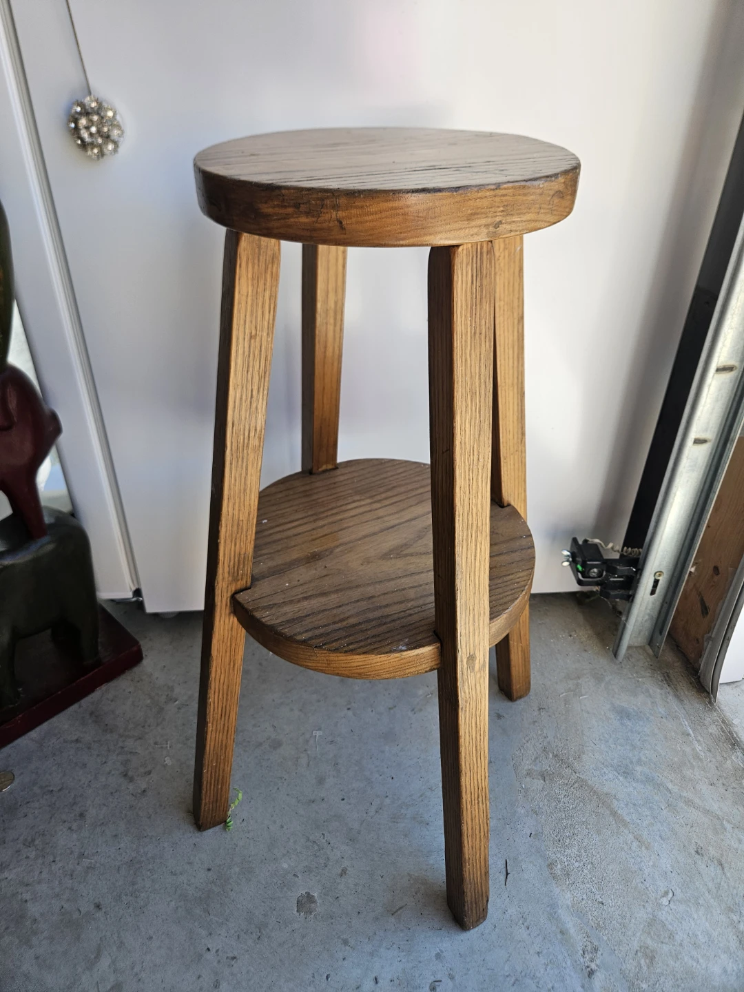 Wooden Bar Stool/plant table