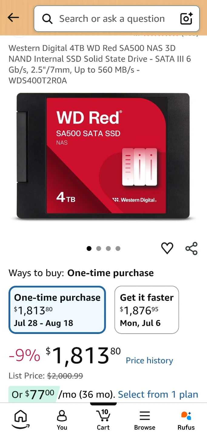 Western Digital WD Red SA500 4TB SATA SSD - photo 2