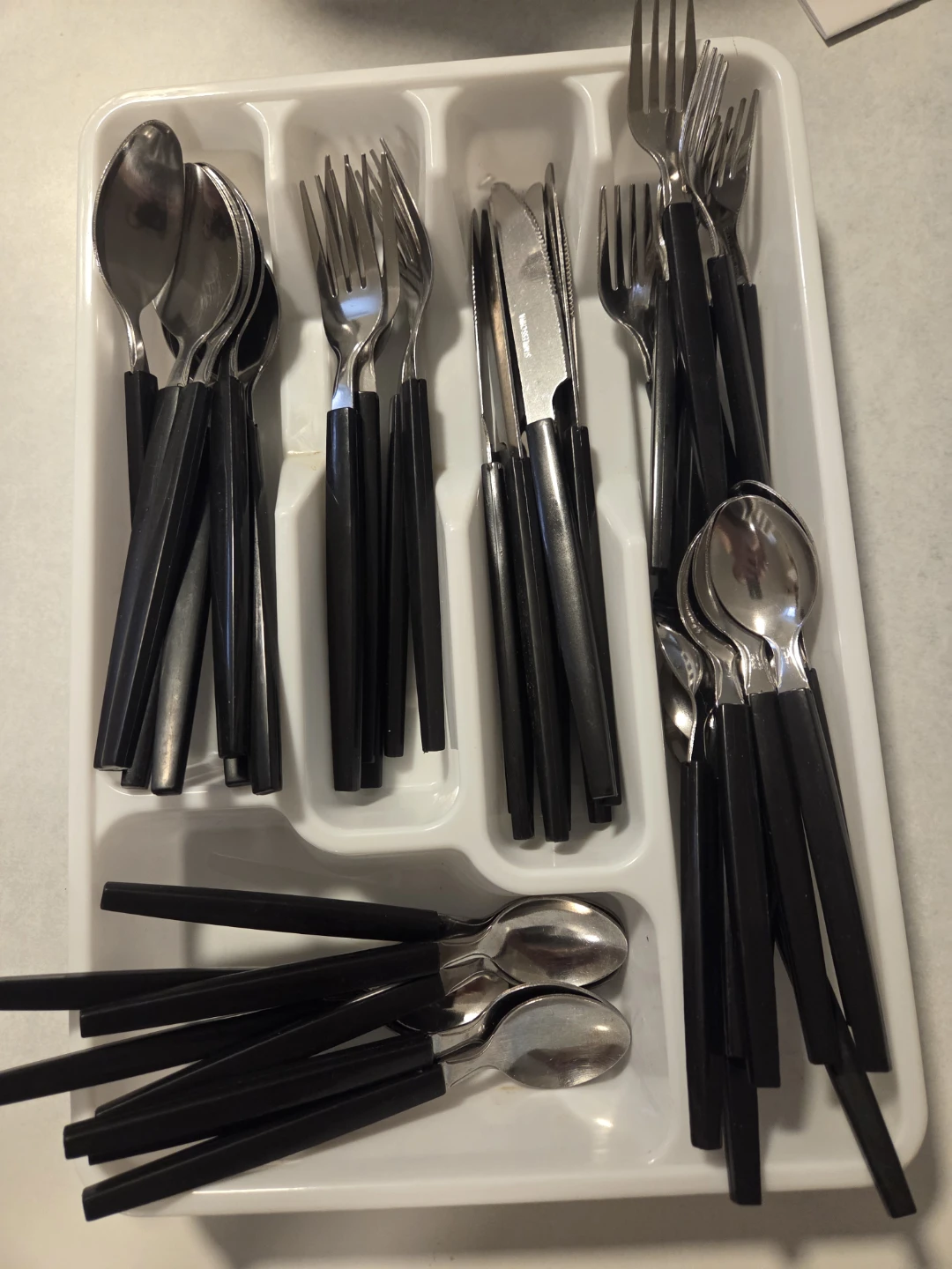Cutlery Set with Black Handles