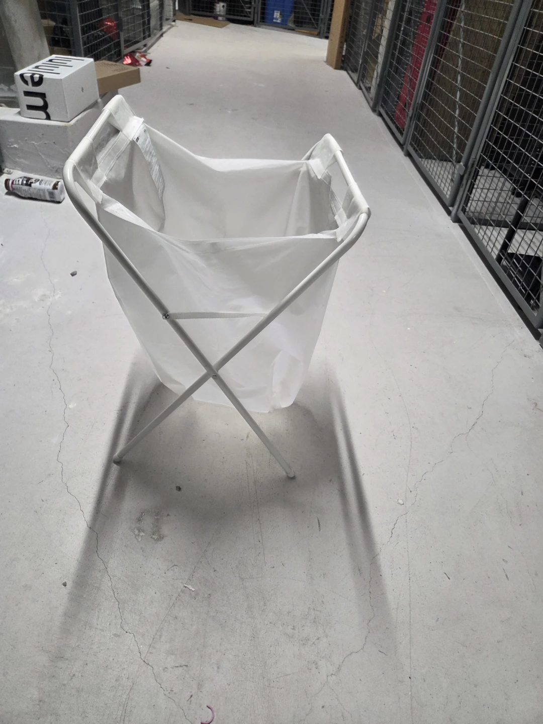 White Foldable Laundry Hamper